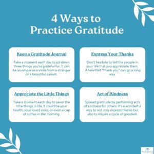 Practicing gratitude